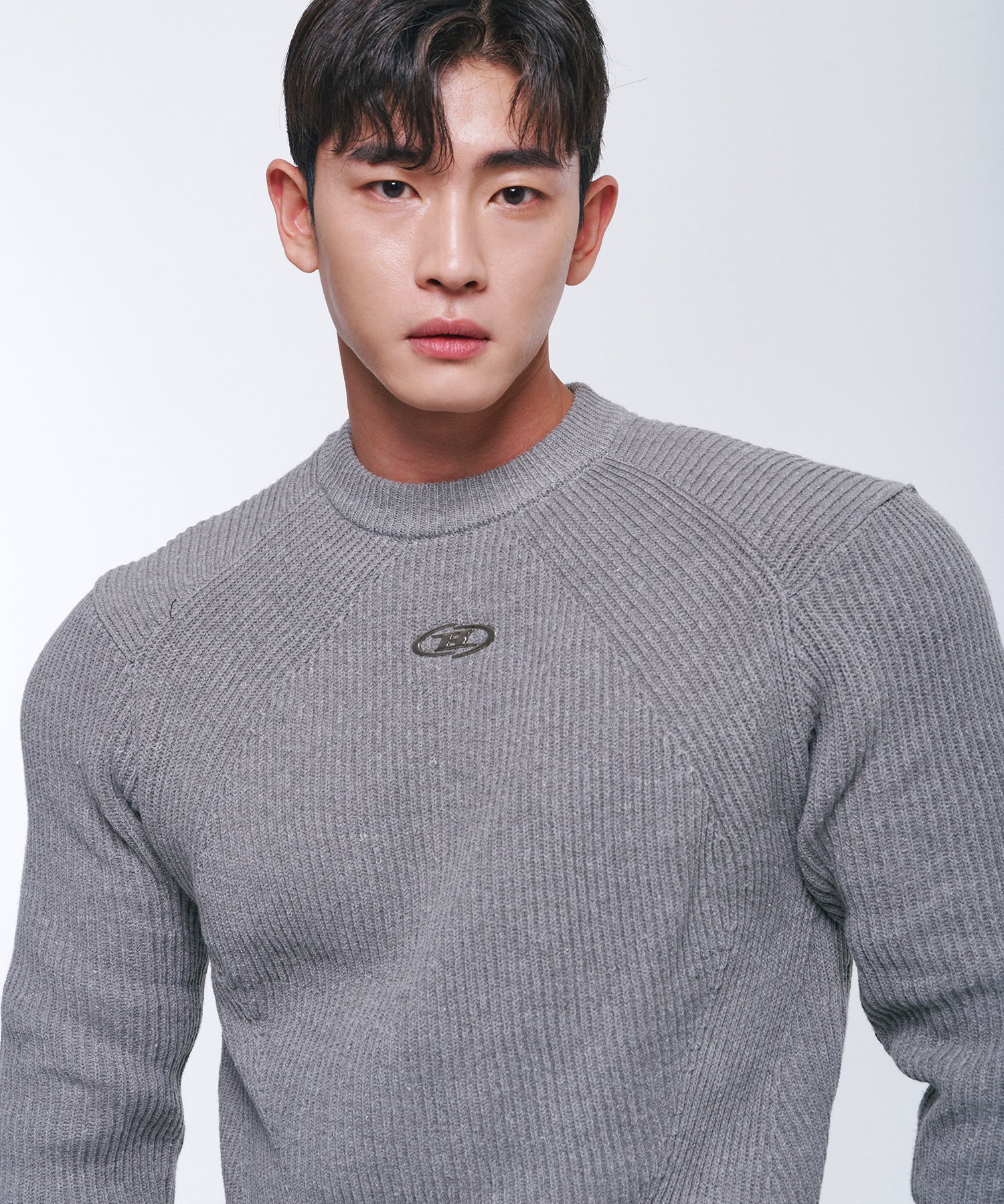 CHROME LOGO MUSCLE FIT KNIT [GREY] Secondary image