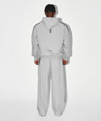 STROKE B TRACK LINE HOODIE [MELANGE GREY]