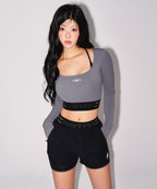 W REFLECTIVE TWO IN ONE SHORTS [BLACK]