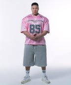 CHROME B LOGO HALF PANTS LONG VER [MELANGE GREY]