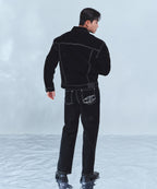 VELVET DENIM TRUCKER JACKET