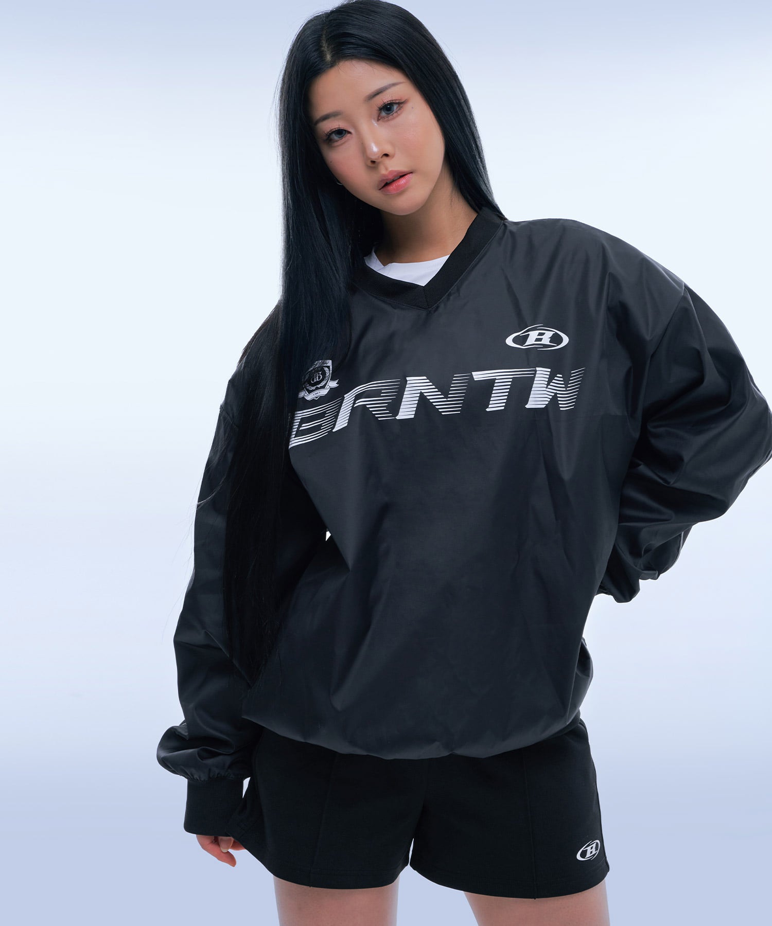 TRACK LINE PIN TUCK JERSEY SHORTS