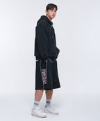 SIDE TWO TUCK BERMUDA PANTS [BLACK]