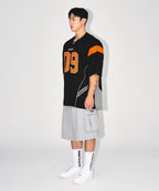 09 APPLIQUE RUGBY JERSEY T-SHIRTS [BLACK]