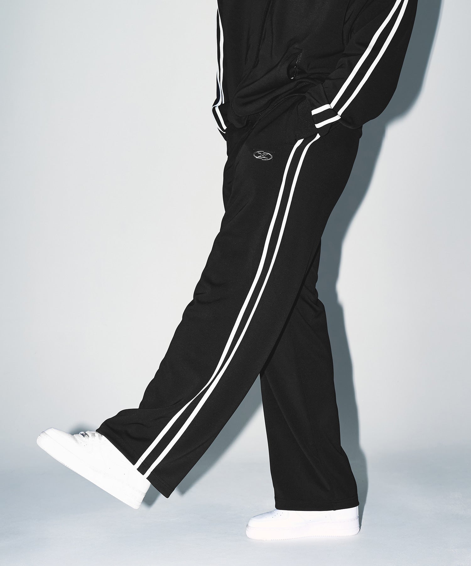 CHROME B JERSEY TRACK PANTS [BLACK]