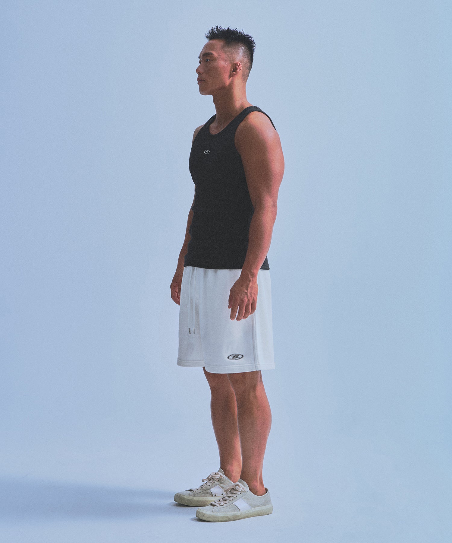 CHROME B HALF PANTS_SHORT VER [WHITE]