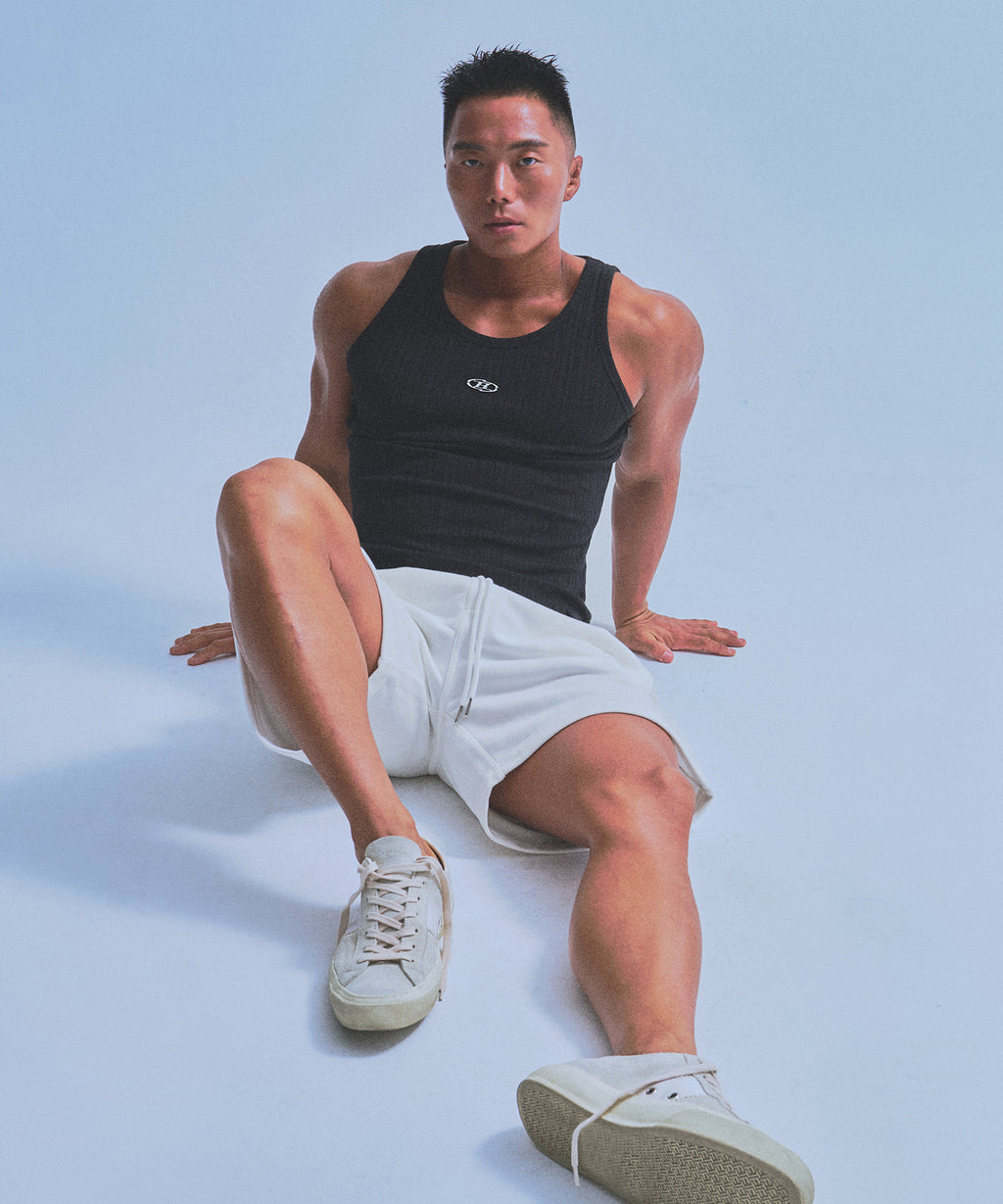 CHROME B HALF PANTS_SHORT VER [WHITE]