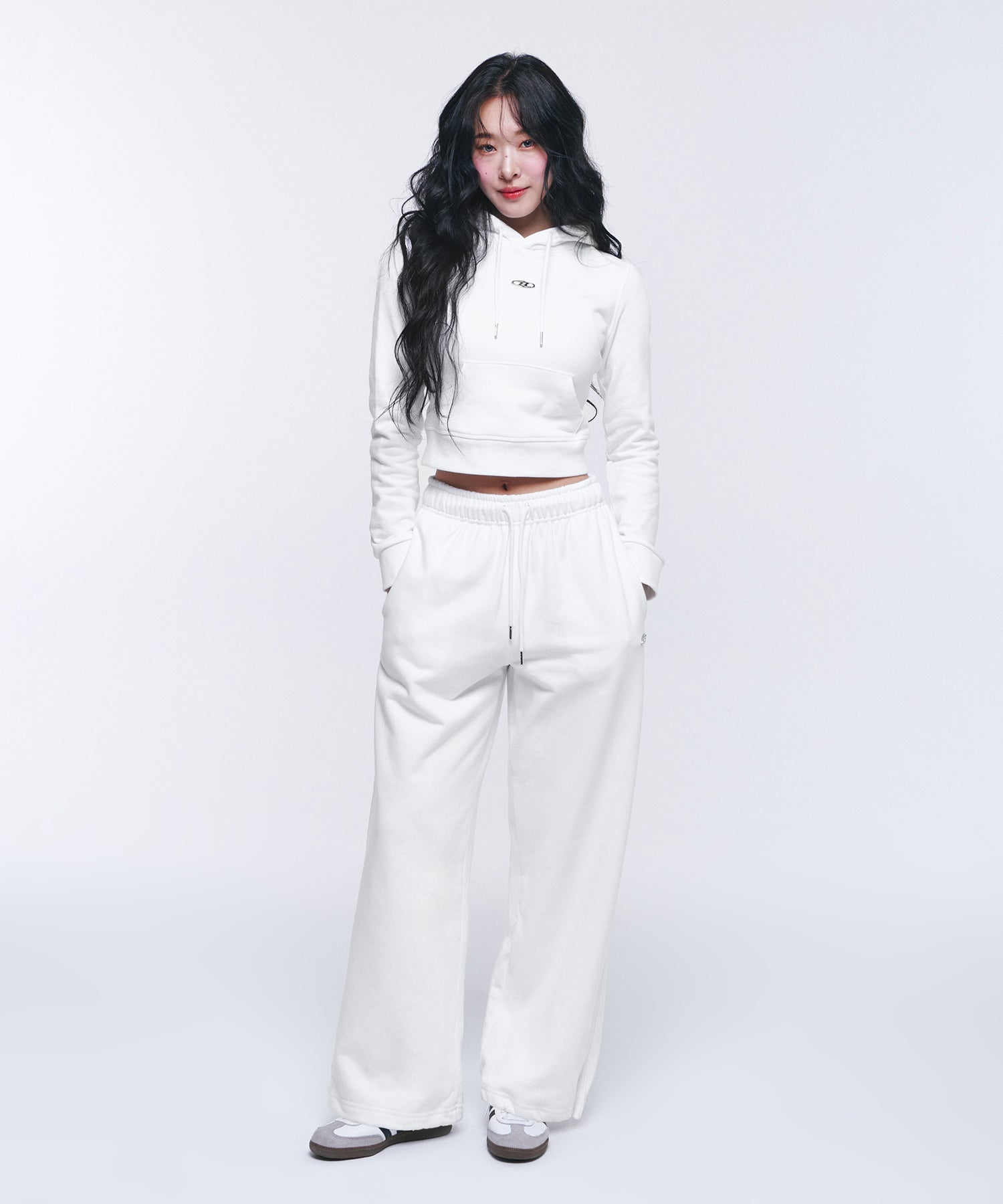 W B PENDANT COTTON SWEAT PANTS [WHITE] Main image