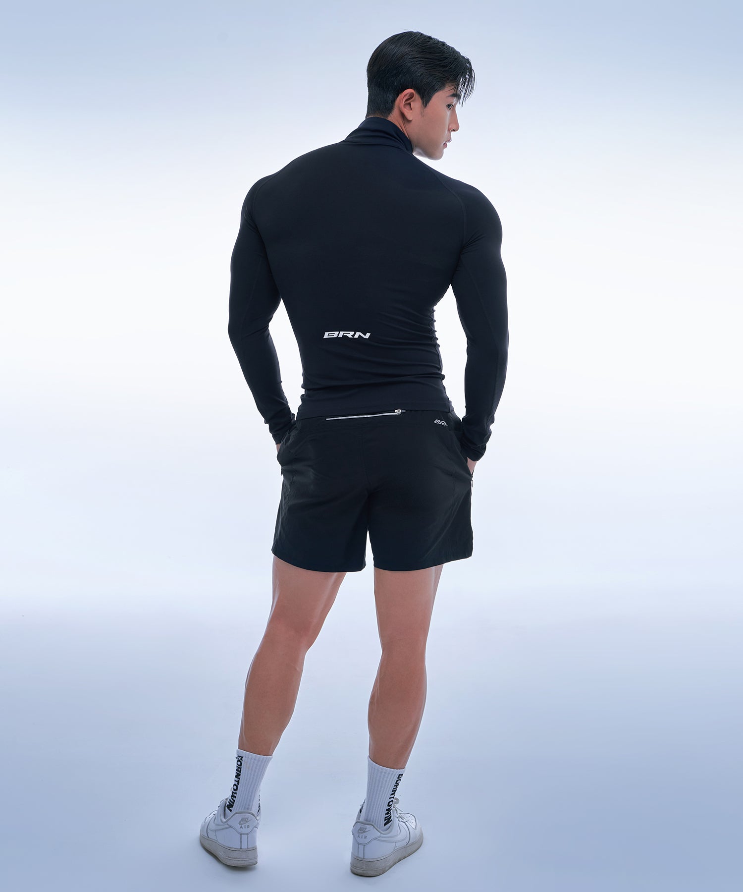 SYMBOL B MUSCLE FIT HALF ZIP-UP LONGSLEEVE