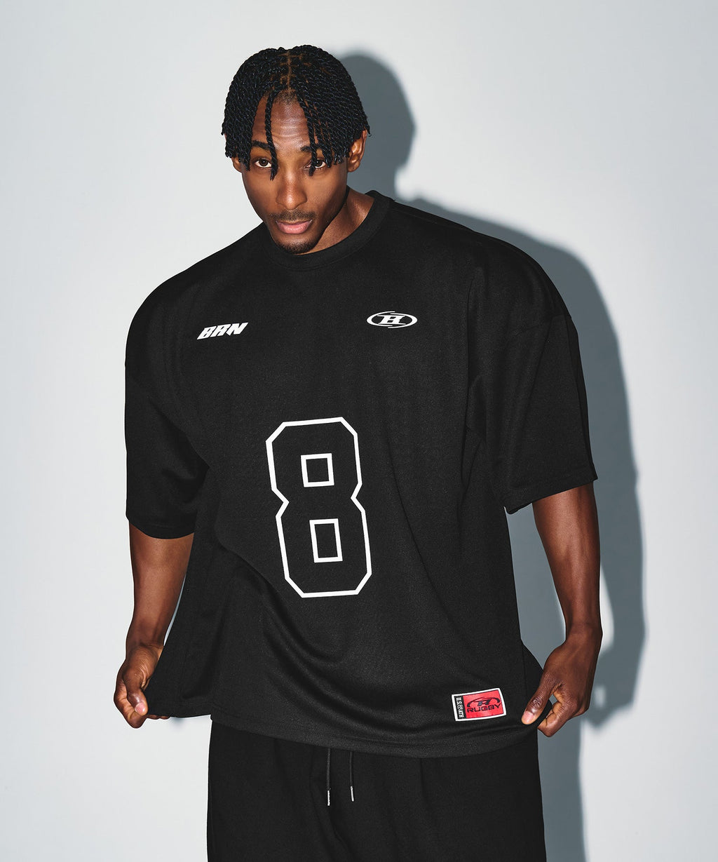 BRN COOL MESH EXTRA FIT T-SHIRTS [BLACK]