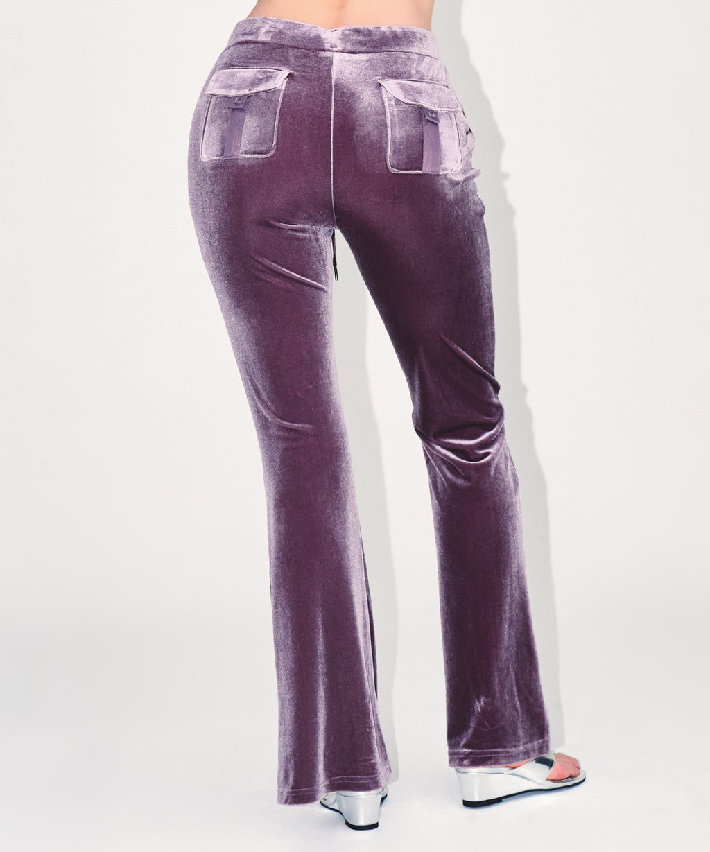 [EXCLUSIVE] W DOUBLE B VELVET BOOTS CUT PANTS [ASH PURPLE]