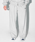 CHROME B FLEECE SEMI WIDE PANTS [MELANGE GREY]