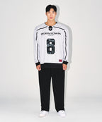LINE TAPING RUGBY LONG SLEEVE [SILVER]