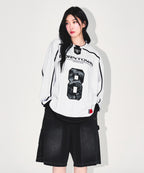 LINE TAPING RUGBY LONG SLEEVE [SILVER]