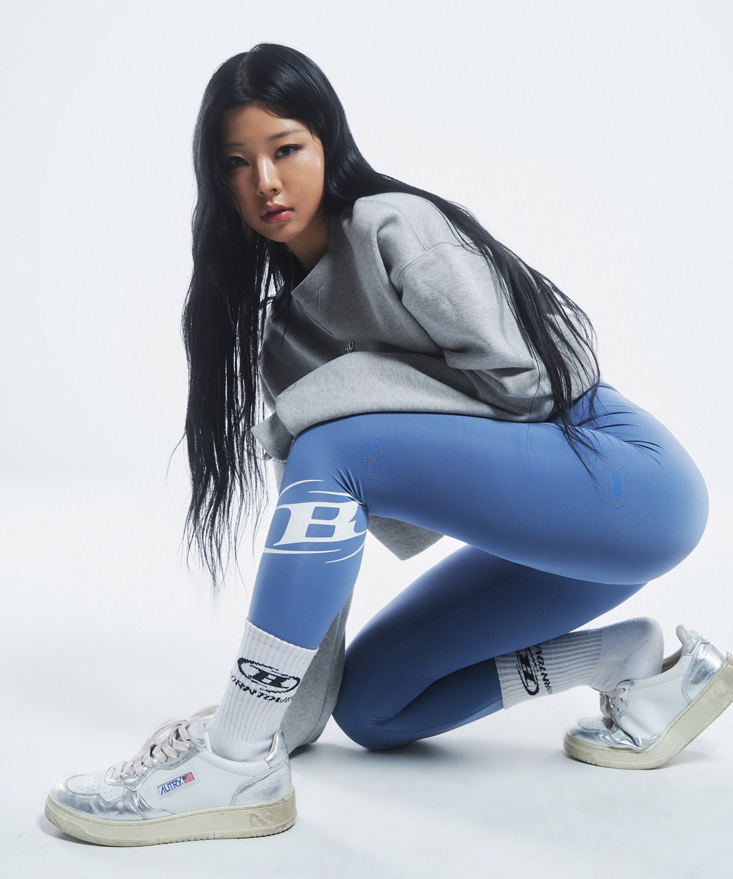 SYMBOL B LONG LEGGINGS [DEAD BLUE] Main image