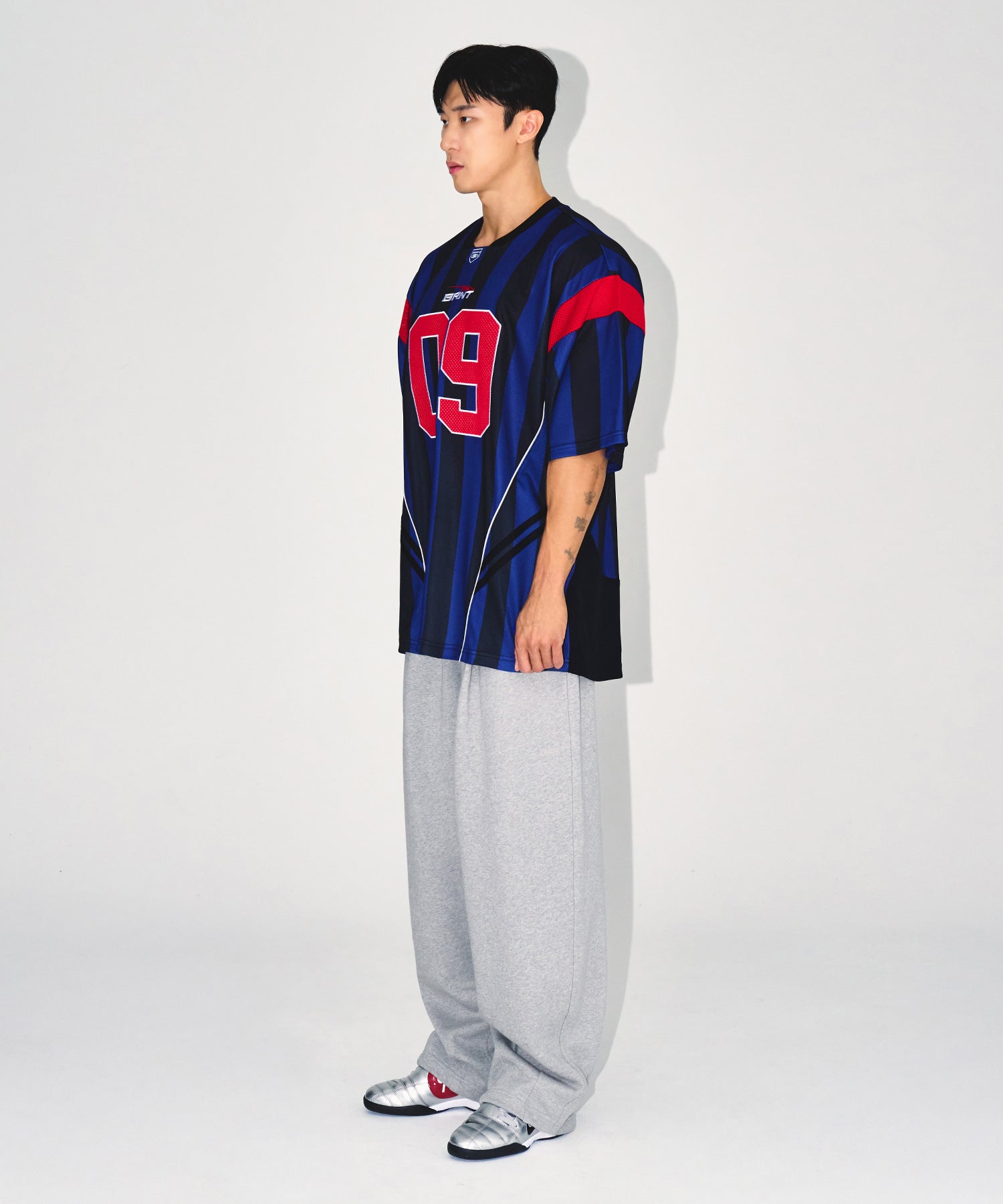 CHROME B MAXI WIDE PANTS [MELANGE GREY]