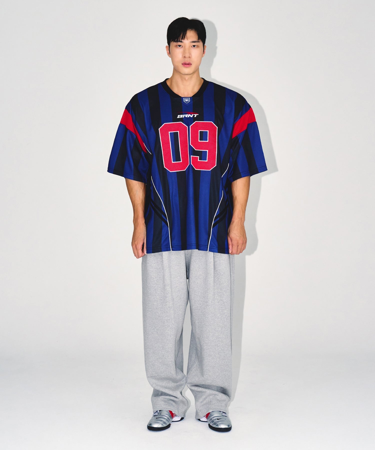 CHROME B MAXI WIDE PANTS [MELANGE GREY]