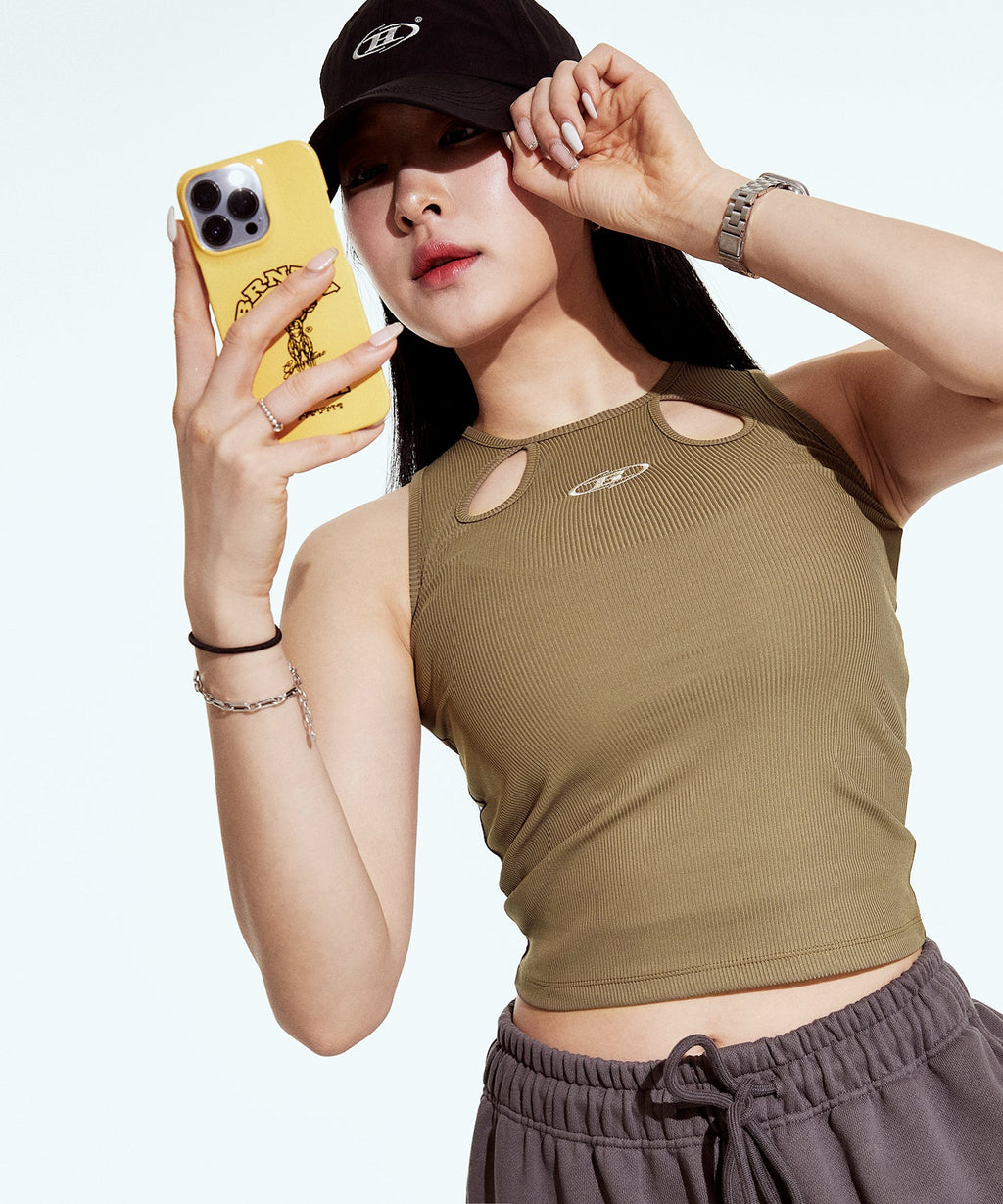 CUT-OUT TANK TOP [IVORY]