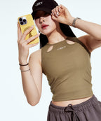 CUT-OUT TANK TOP [IVORY]