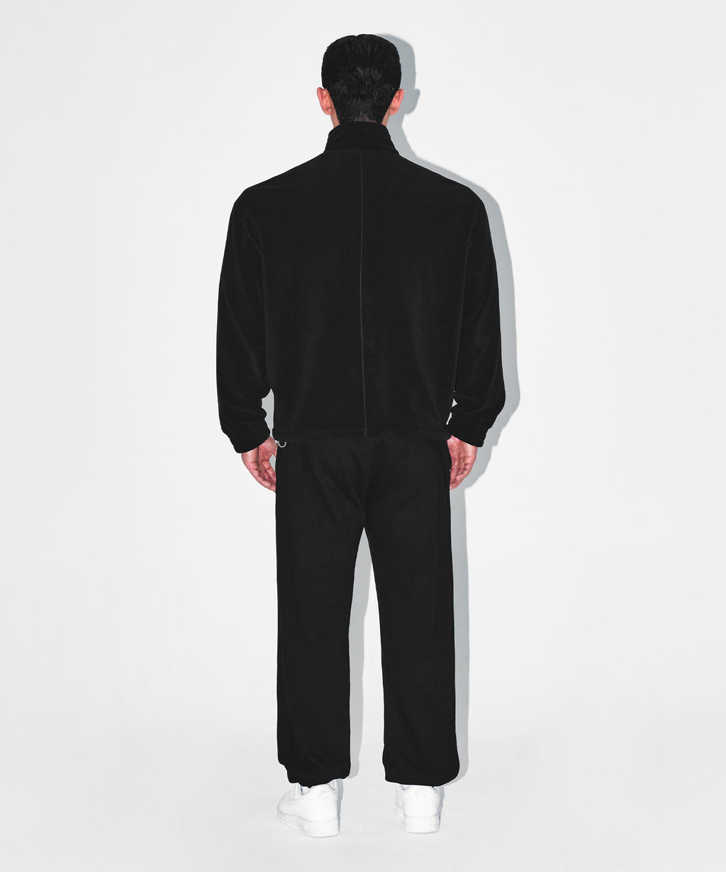 CHROME B FLEECE JACKET [BLACK]