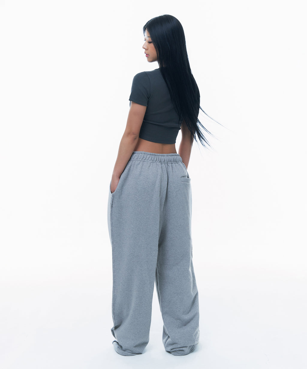 CRACK B PIGMENT CROP T-SHIRTS [CHARCOAL]