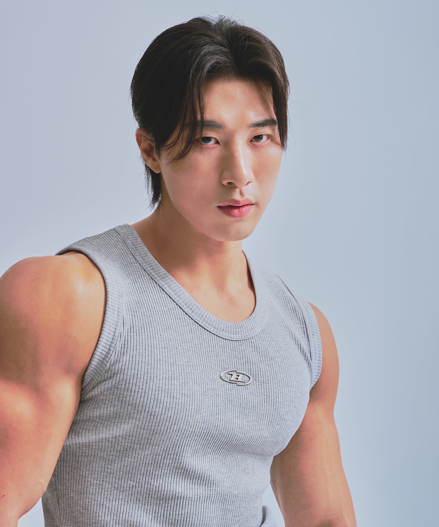 B-SYMBOL LOGO SLEEVELESS_NON MESH VER [MELANGE GREY] Main image