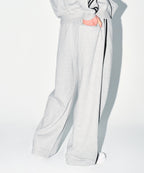 CHROME B TRACK LINE SEMI WIDE PANTS [MELANGE GREY]