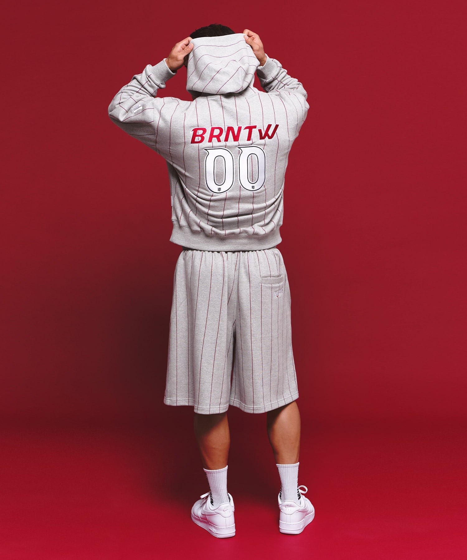 BORNTOWIN X KT WIZ HALF PANTS [MELANGE GREY] Secondary image