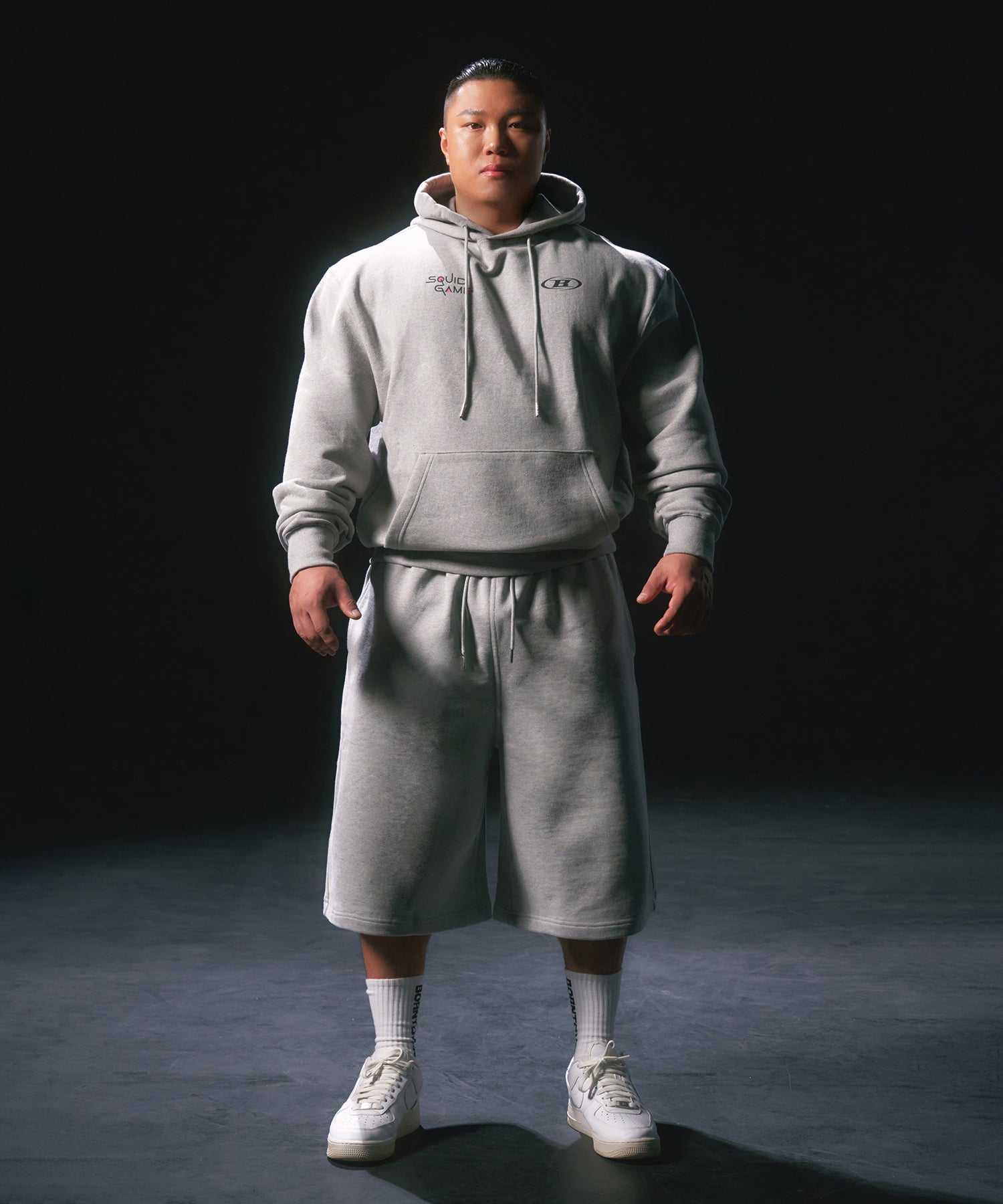 SQUID GAME CHARACTER HOODIE [MELANGE GREY]