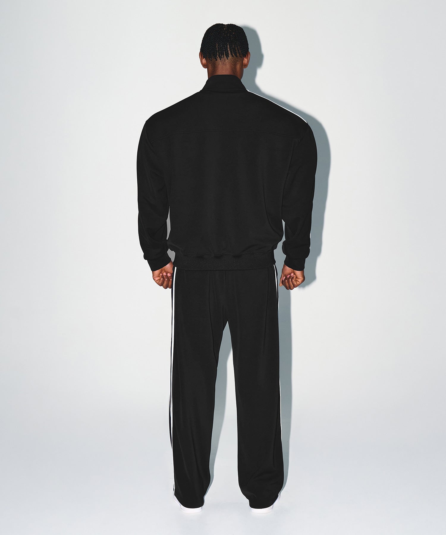 CHROME B JERSEY TRACK JACKET [BLACK]