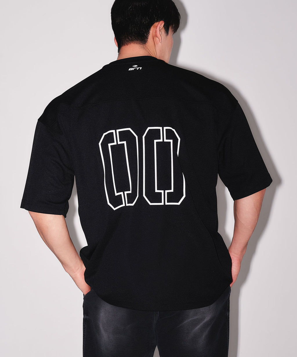 BRN NUMBER TECH EXTRA FIT T-SHIRTS [BLACK]