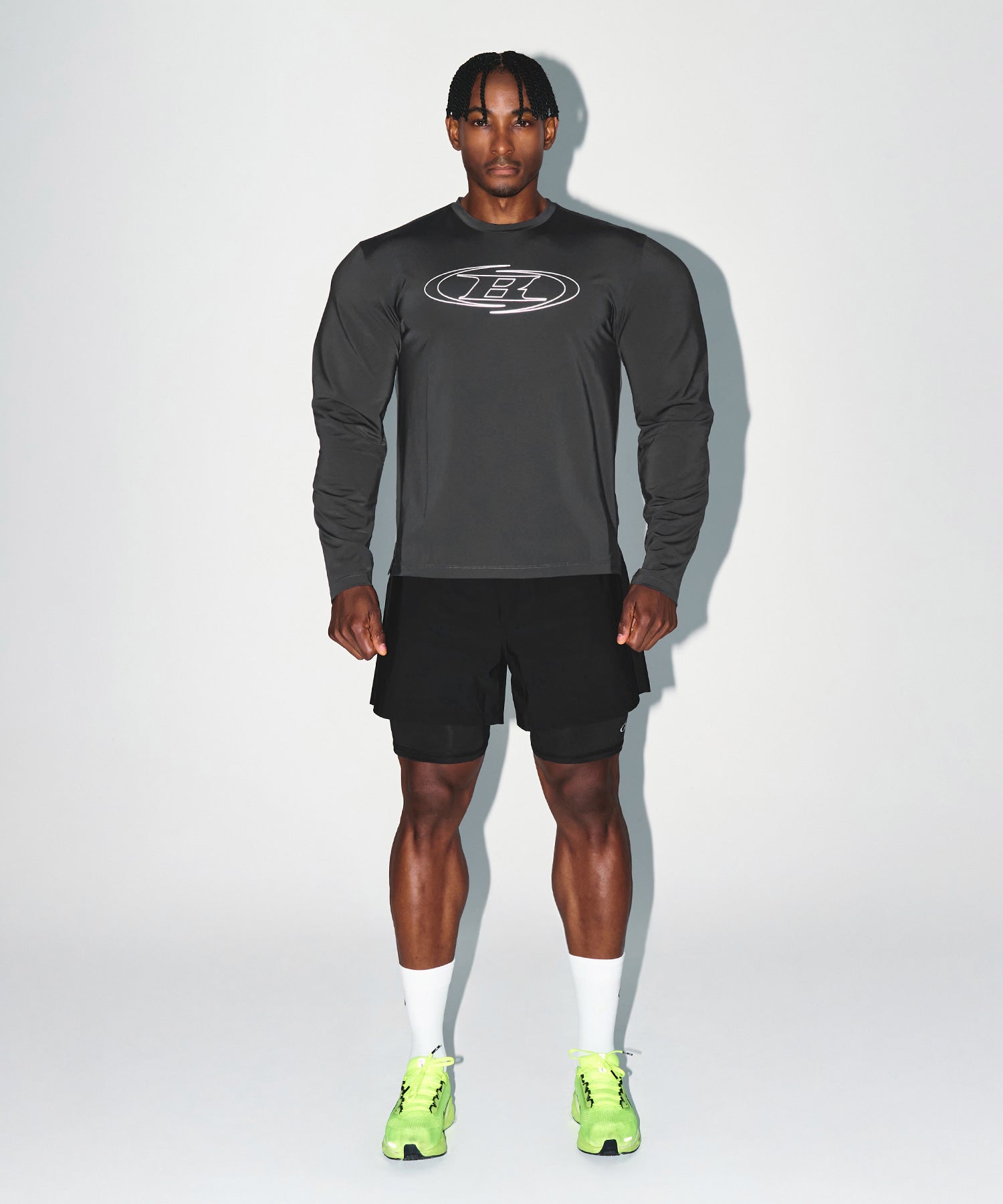 STROKE B QUICK DRY LONG SLEEVE [CHARCOAL] Main image