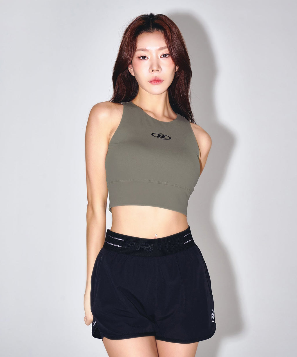 B SYMBOL TANK TOP [KHAKI]