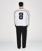 LINE TAPING RUGBY LONG SLEEVE [SILVER]