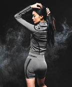 W SYMBOL B ECLIPSE SEAMLESS FULL ZIP-UP JACKET [CHARCOAL]