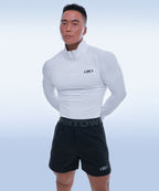 SYMBOL B MUSCLE FIT HALF ZIP-UP LONGSLEEVE
