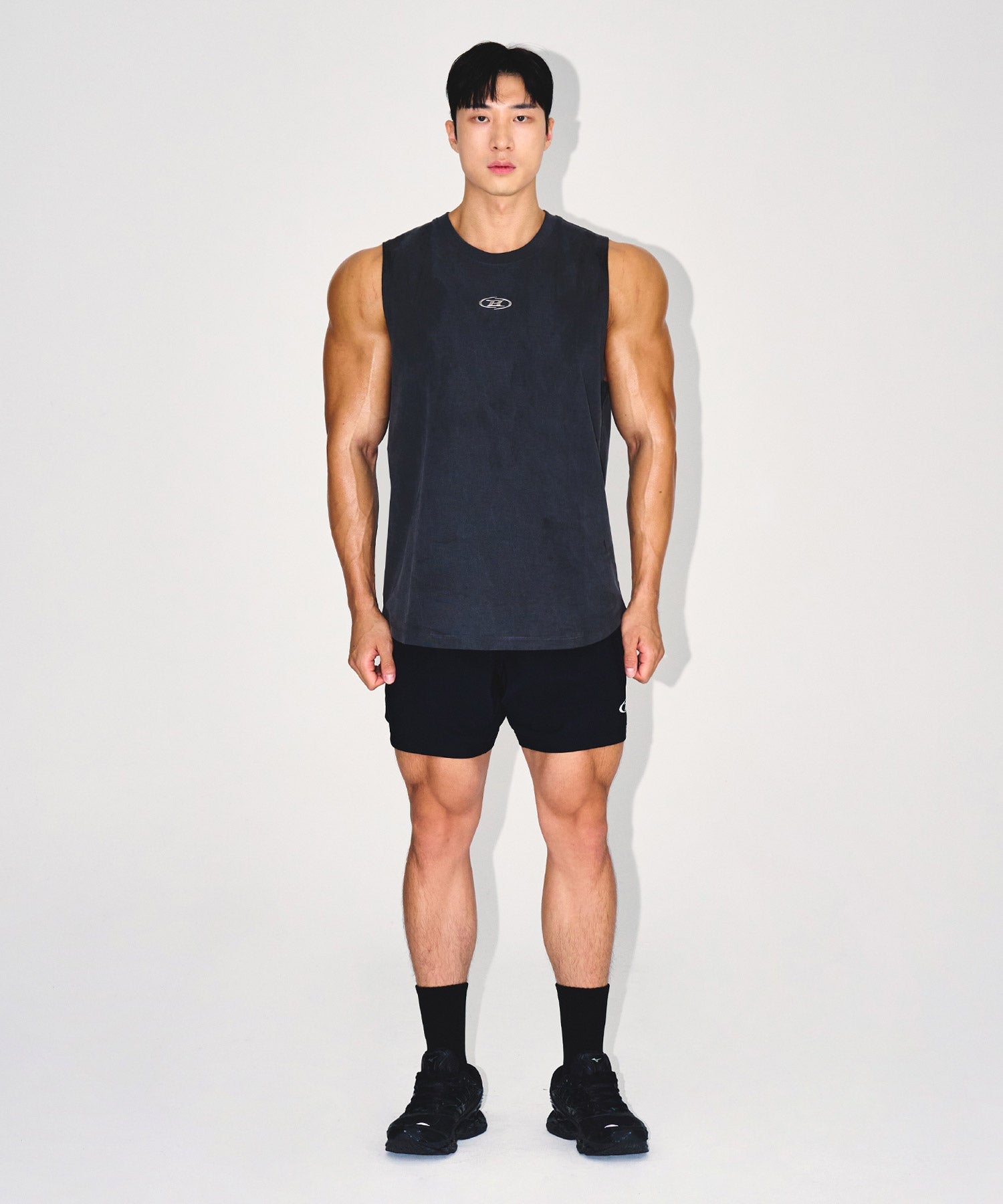 SILVER B PIGMENT DYING SLEEVELESS [CHARCOAL] Secondary image