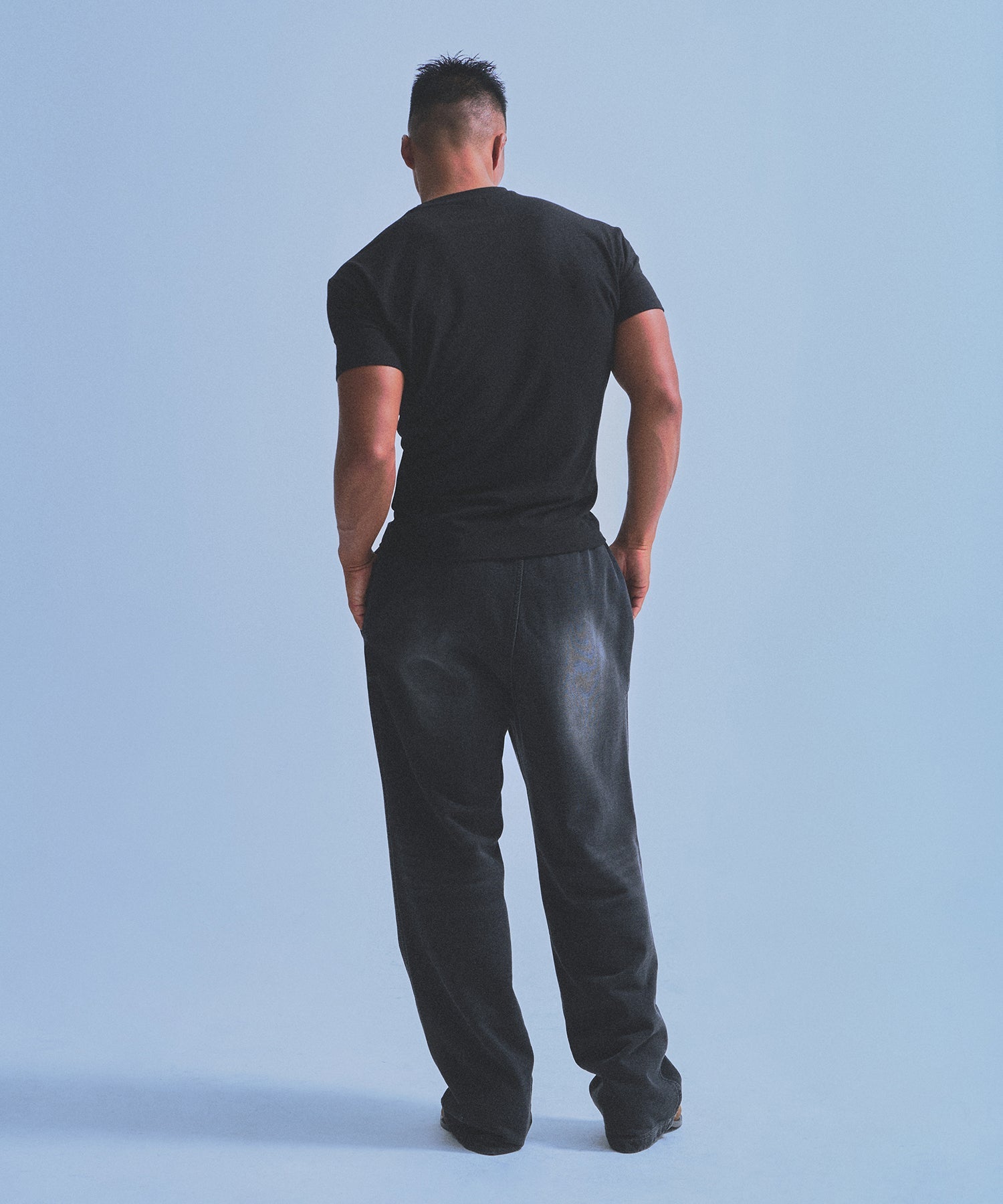 SILVER BRN MUSCLE FIT T-SHIRTS [BLACK]