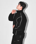 CHROME B FLEECE JACKET [BLACK]