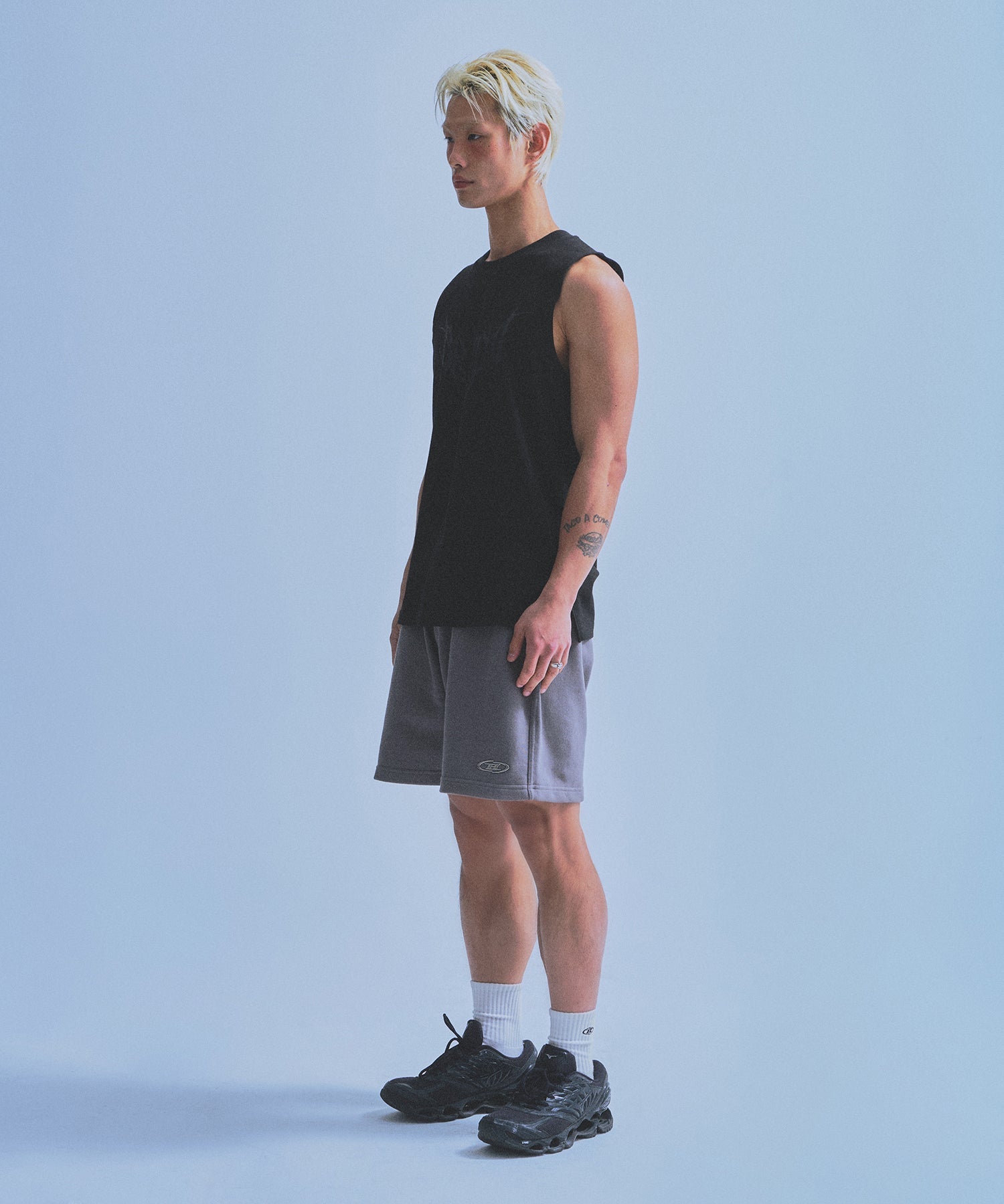 SILVER BRN MUSCLE FIT T-SHIRTS [BLACK]