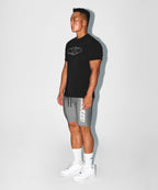 BRN SIDE LOGO SHORT LEGGINGS [CHARCOAL]