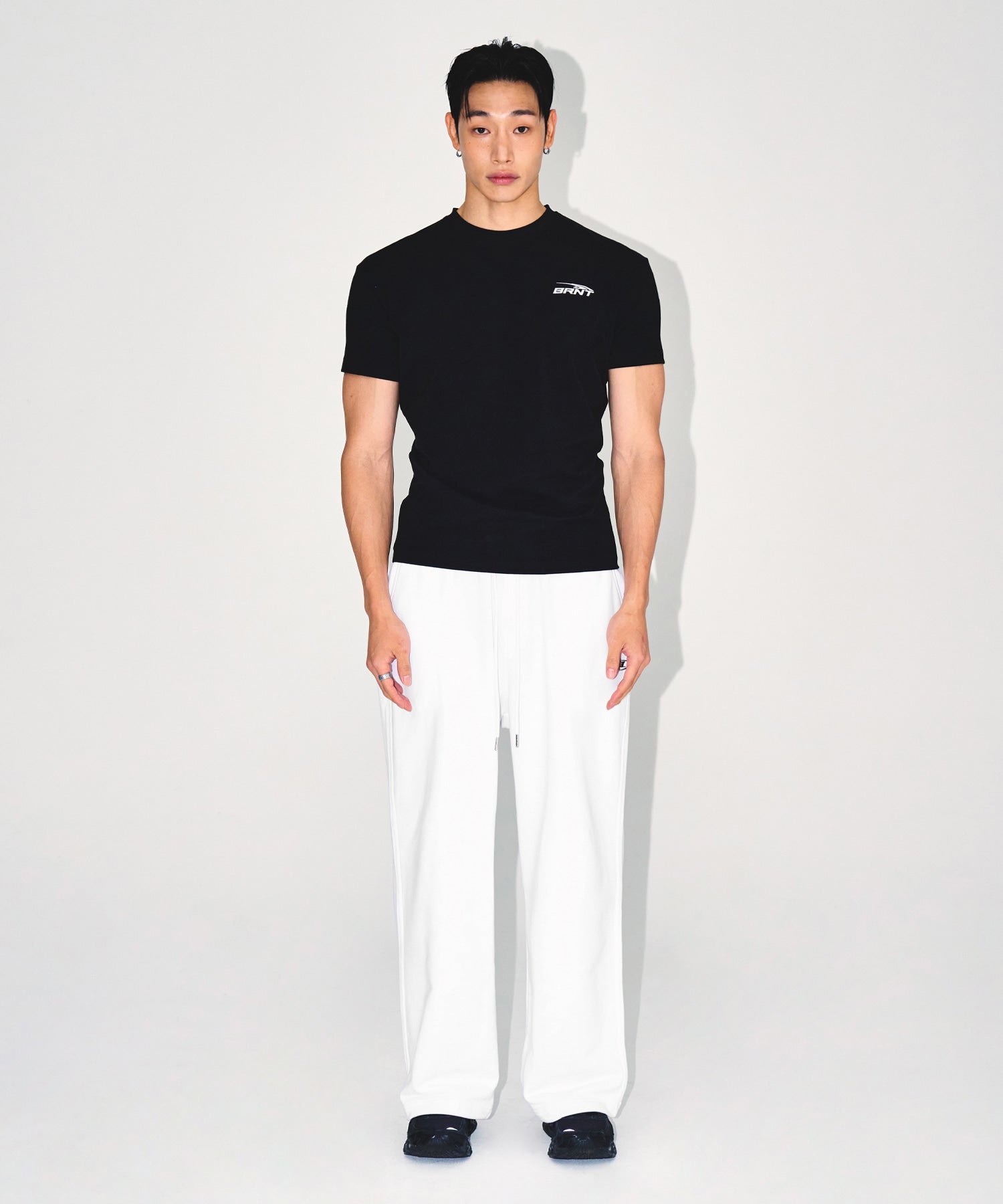 BRNT BACK LOGO MUSCLE FIT T-SHIRTS [BLACK] Secondary image