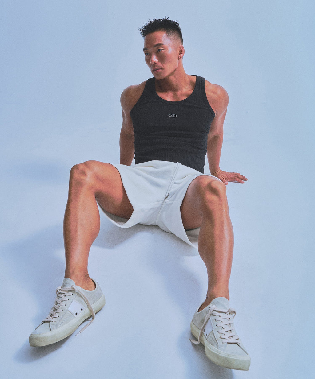 B PENDANT SLICE SLEEVELESS [BLACK]