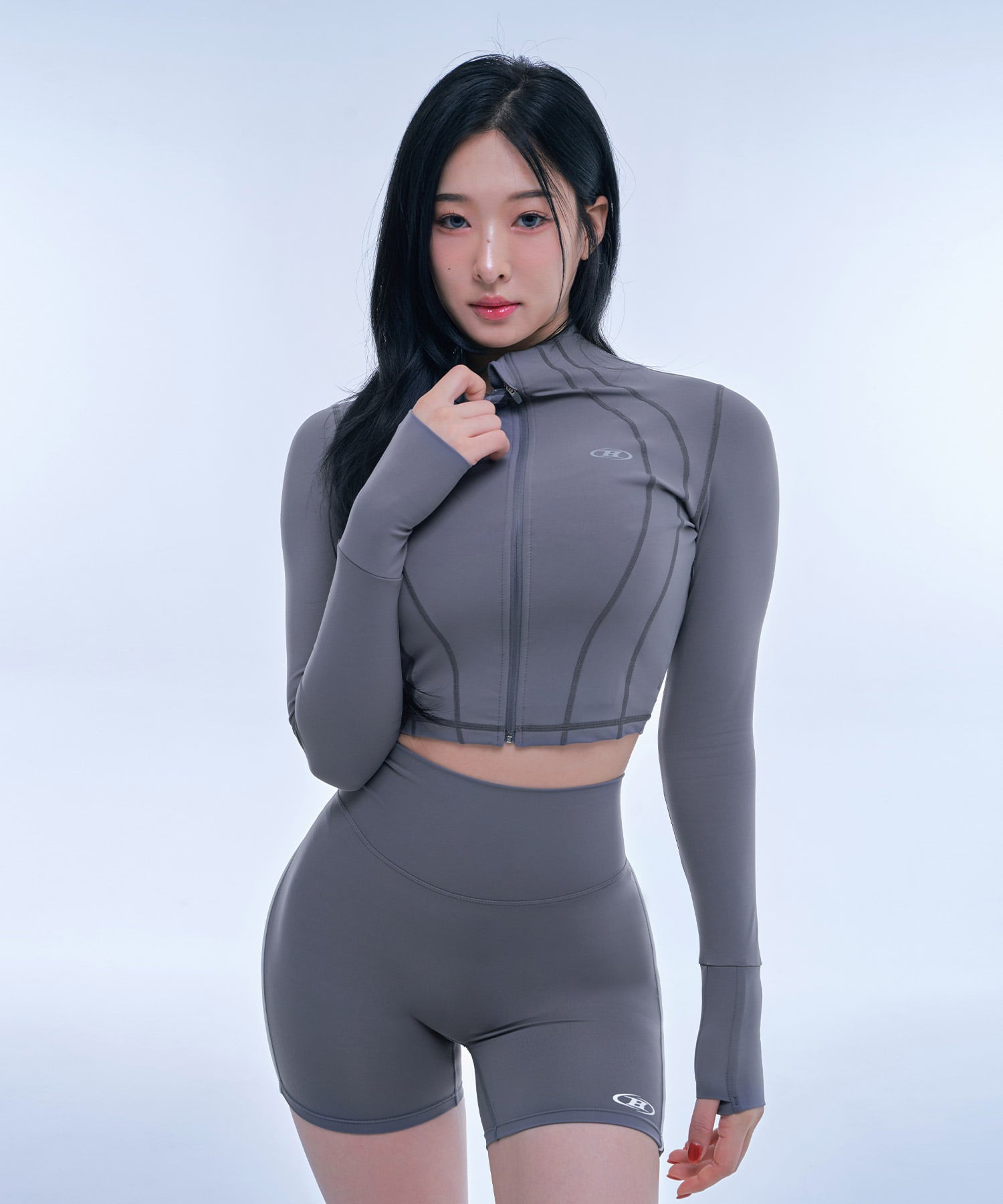 ACTIVE LINE FULL ZIP-UP JACKET [CHARCOAL]