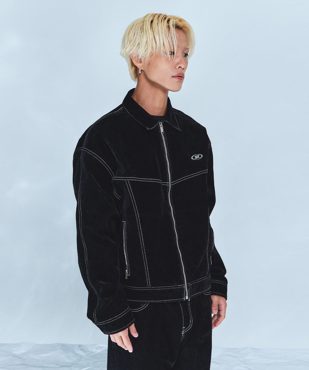 VELVET DENIM TRUCKER JACKET